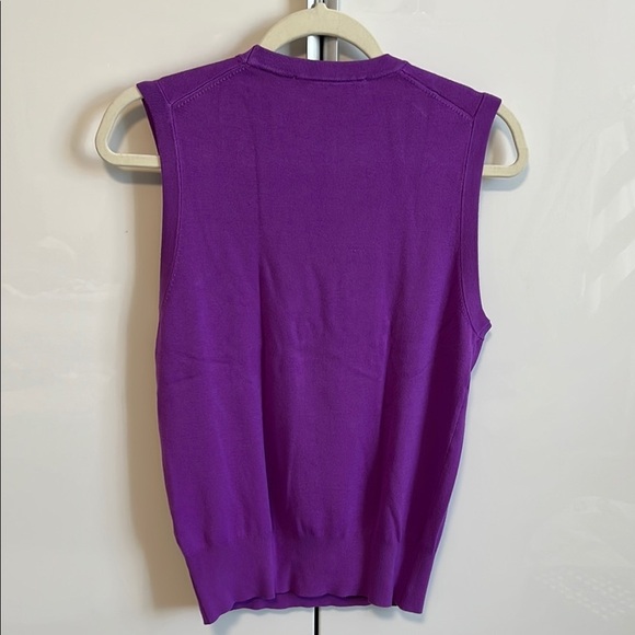 ZARA Women's Purple Lightweight Knit Sleeveless Vest Top, Size L - Picture 4 of 5